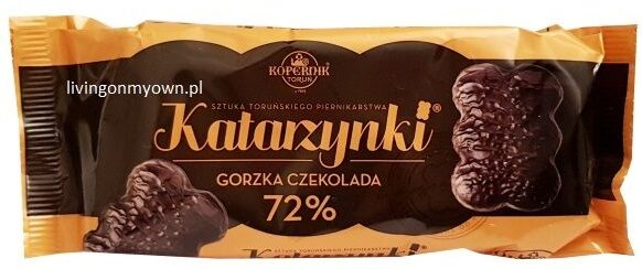 Kopernik, Katarzynki gorzka czekolada 72% pierniki w czekoladzie, copyright Olga Kublik