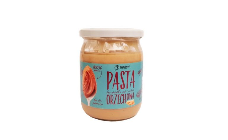 KruKam, Pasta orzechowa bez dodatku soli i cukru masło orzechowe fistaszkowe, copyright Olga Kublik