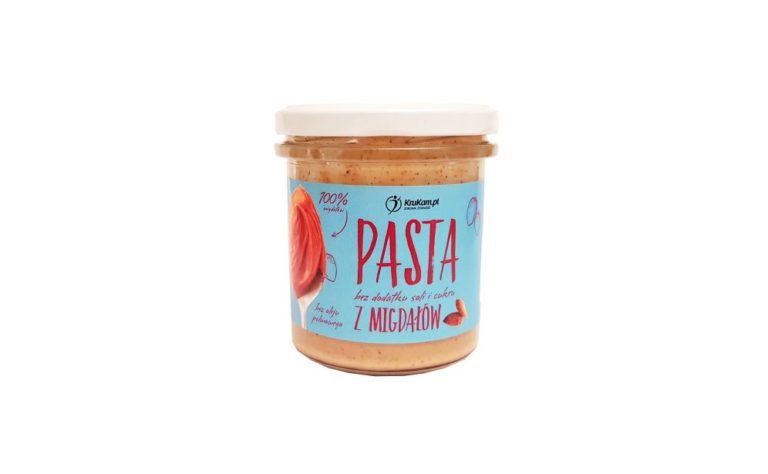 KruKam, Pasta z migdałów, masło migdałowe, copyright Olga Kublik