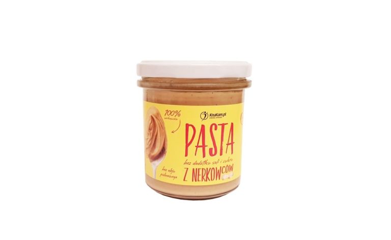 KruKam, Pasta z nerkowców bez dodatku soli i cukru, masło orzechowe z nerkowców, copyright Olga Kublik