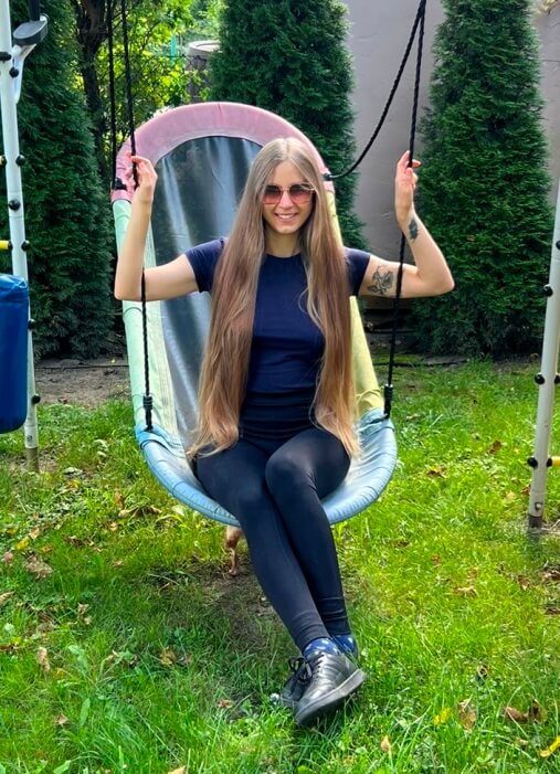 Bardzo długie włosy blond