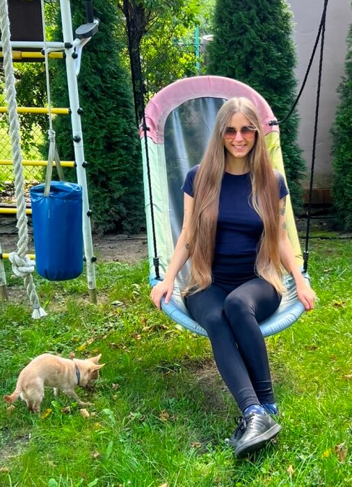 Bardzo długie włosy blond